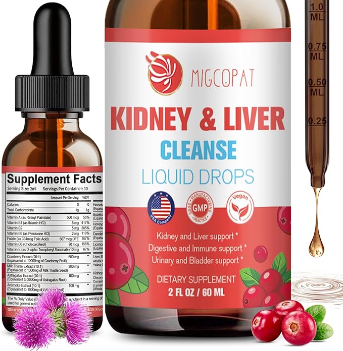 Gotas Detox e Reparadoras para Fígado e Rins